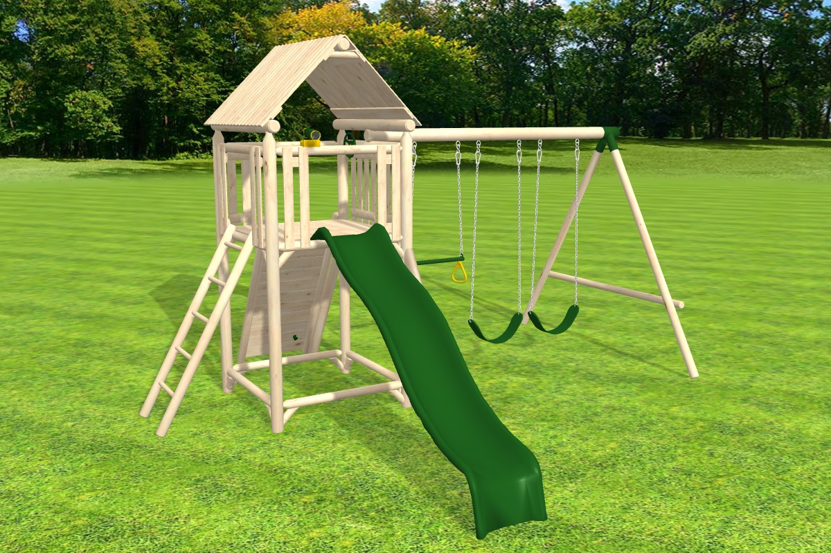 Rustic Wooden Swing Set, Jungle Gym, Play Set | CedarWorks Playsets