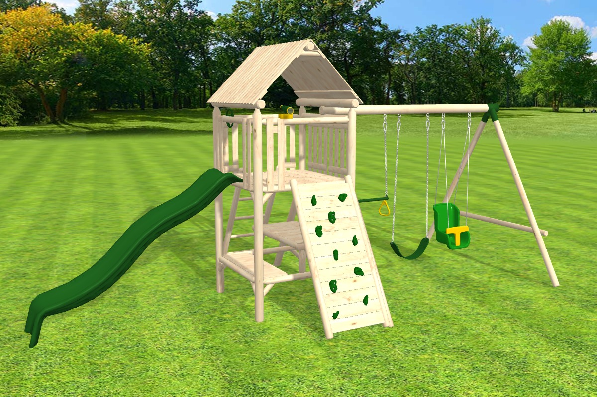 Rustic Wooden Swing Set, Jungle Gym, Play Set | CedarWorks Playsets